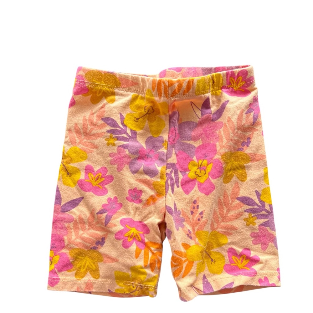Cat & Jack Pink and Yellow Floral Kids Shorts 2T 4 0577